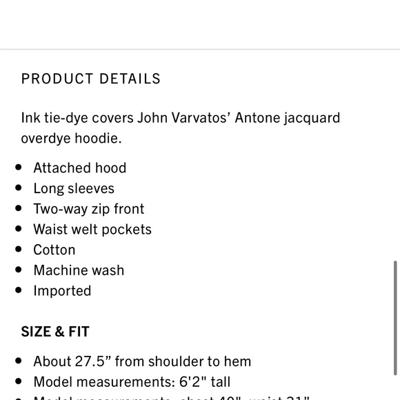 John Varvatos Antone Overdye Jaquard Hoodie, Army Green, size M - Picture 13 of 13